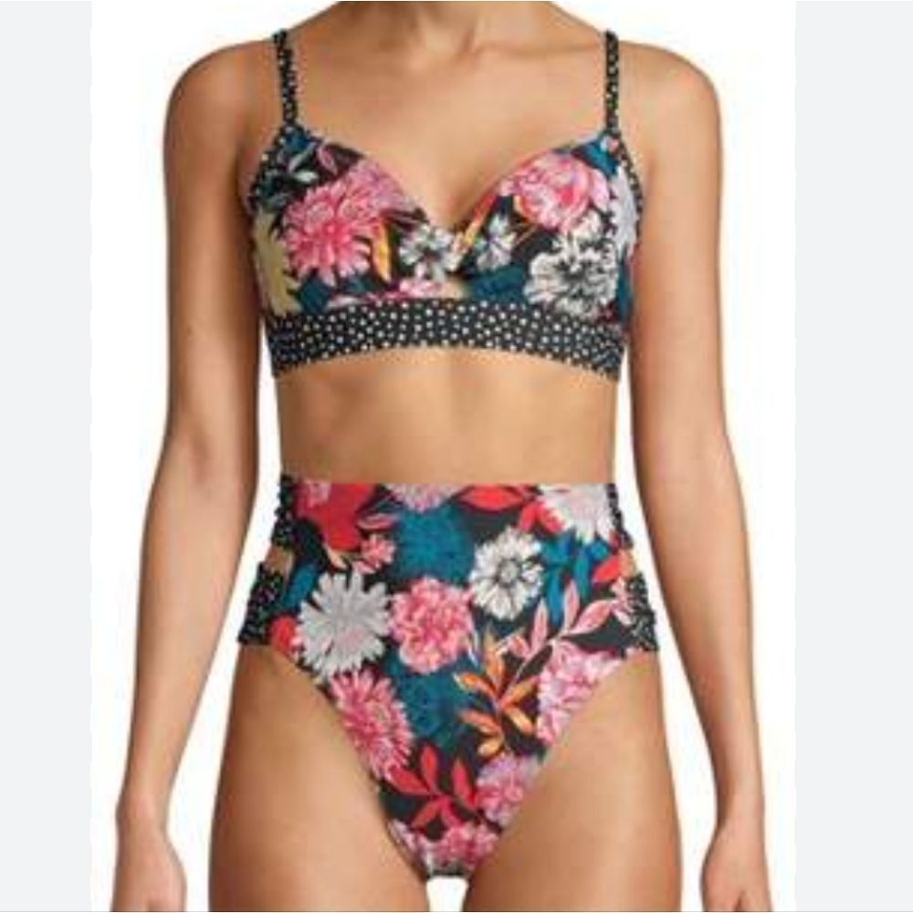 Time And Tru LARGE Wildflower 2 Piece Bikini Set - NEW
